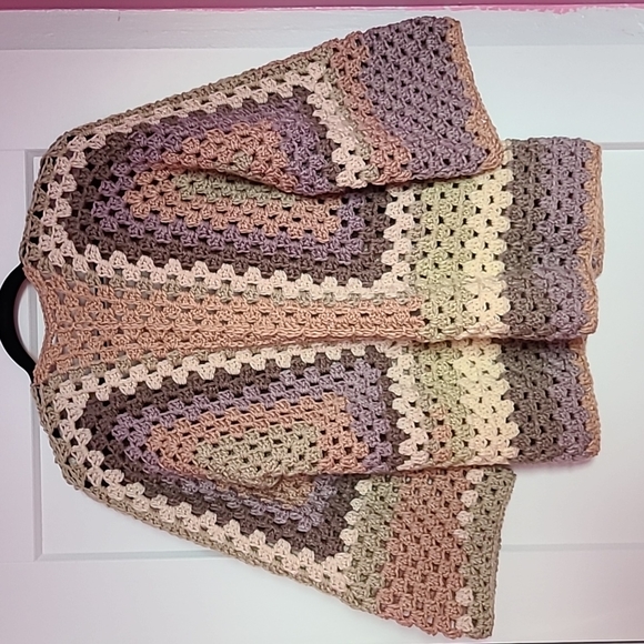 Handmade Crochet Cardigan Sweater - Picture 2 of 2